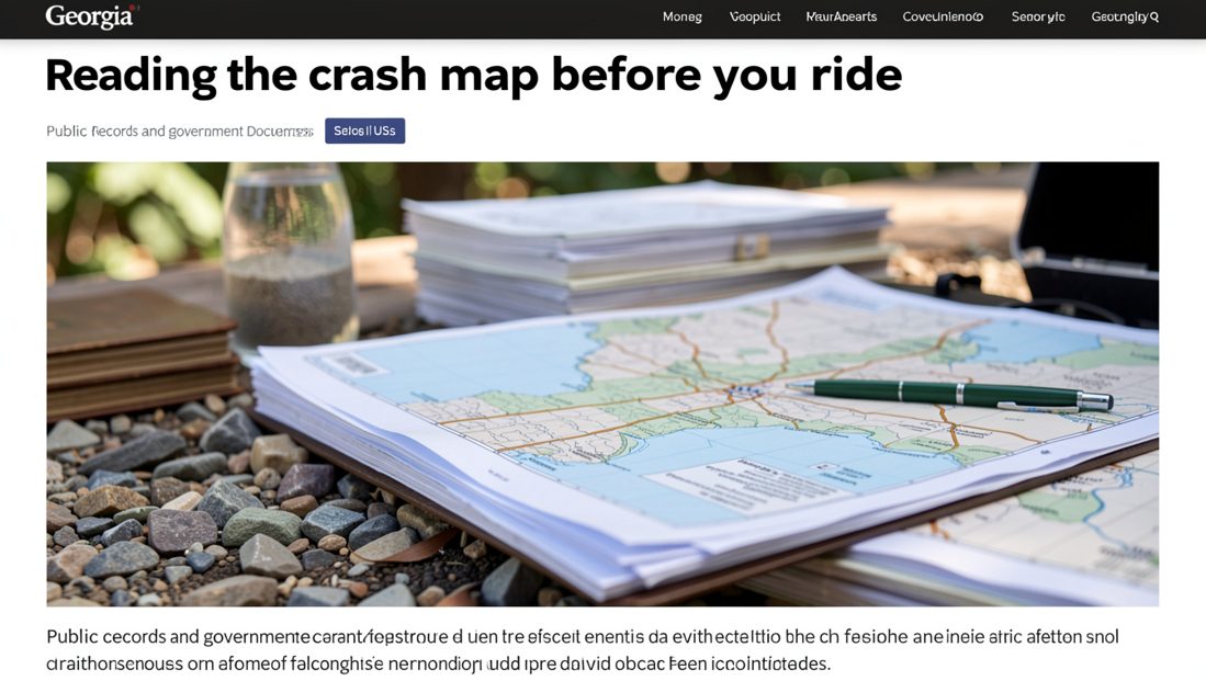 A laptop screen showing a map dotted with incident markers along a corridor